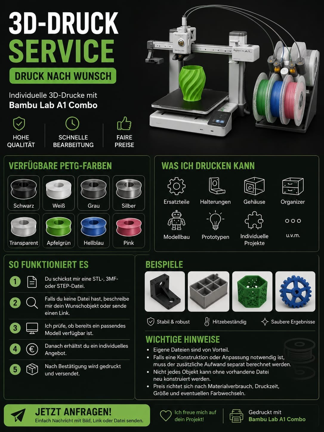 3D-Druckservice MakerWorld & Printables Modelle drucken lassen