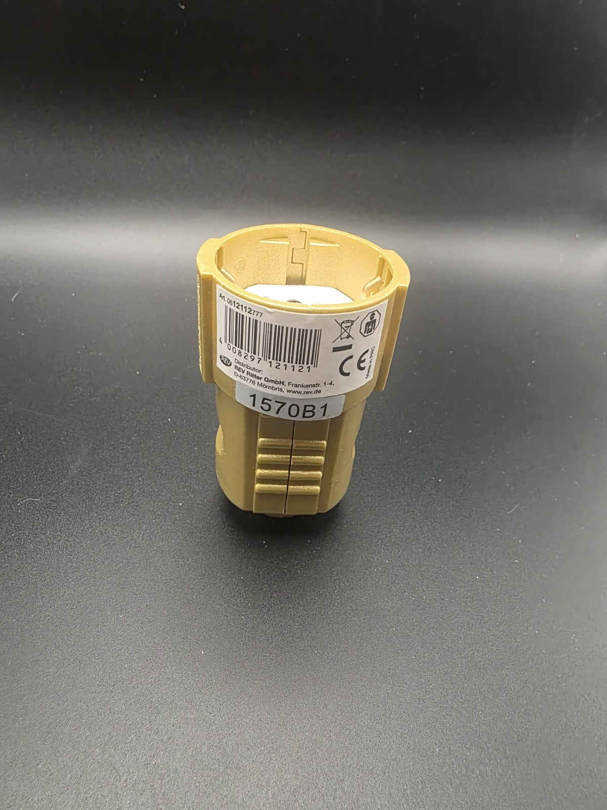 REV Schutzkontakt-Kupplung gold 16A 250V Schuko Kabelkupplung Verlängerung neu