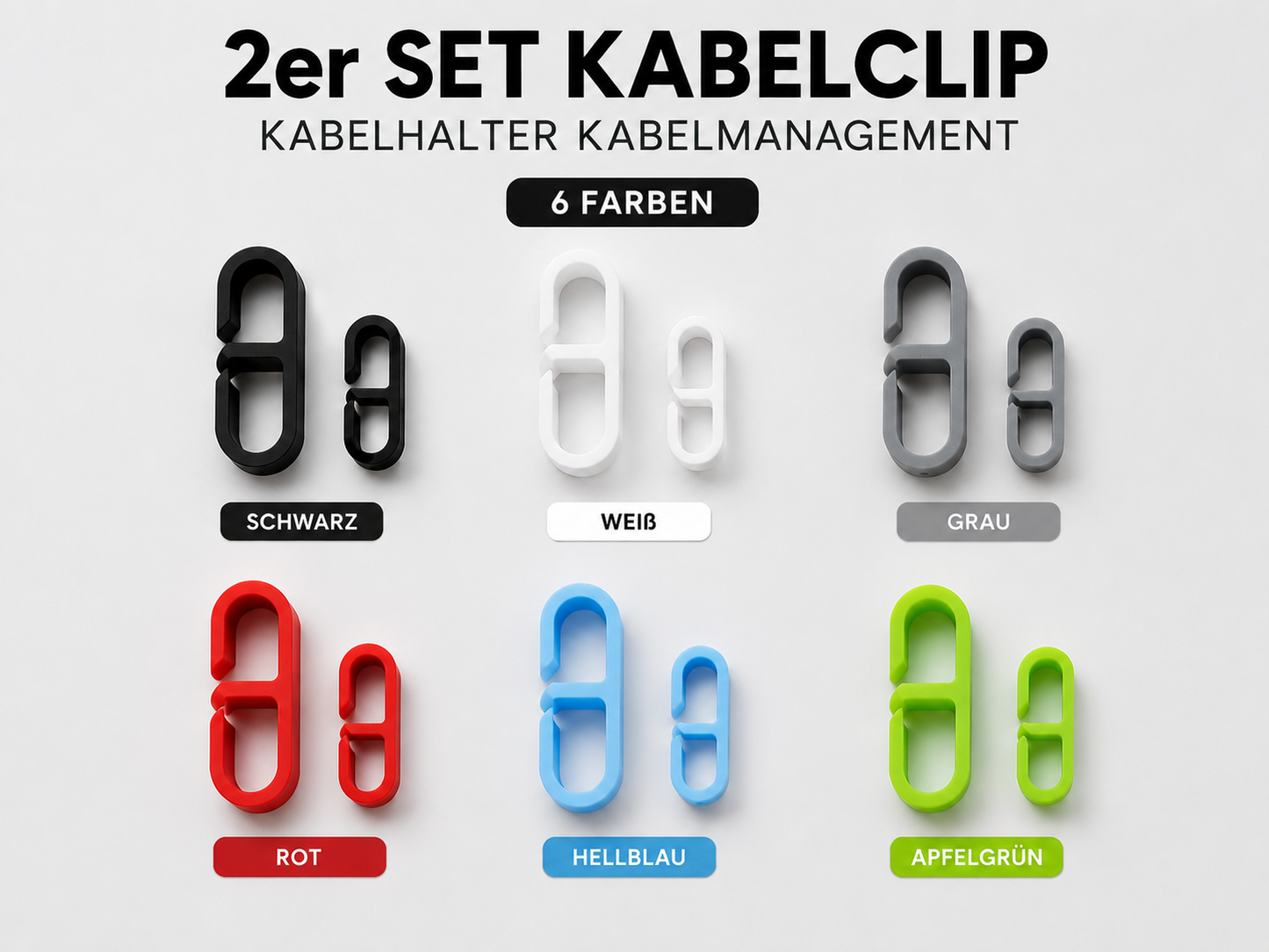 Kabelmanagement Zubehör Auswahl – Kabelclip, Kabelschutz, Staubschutzkappen USB-