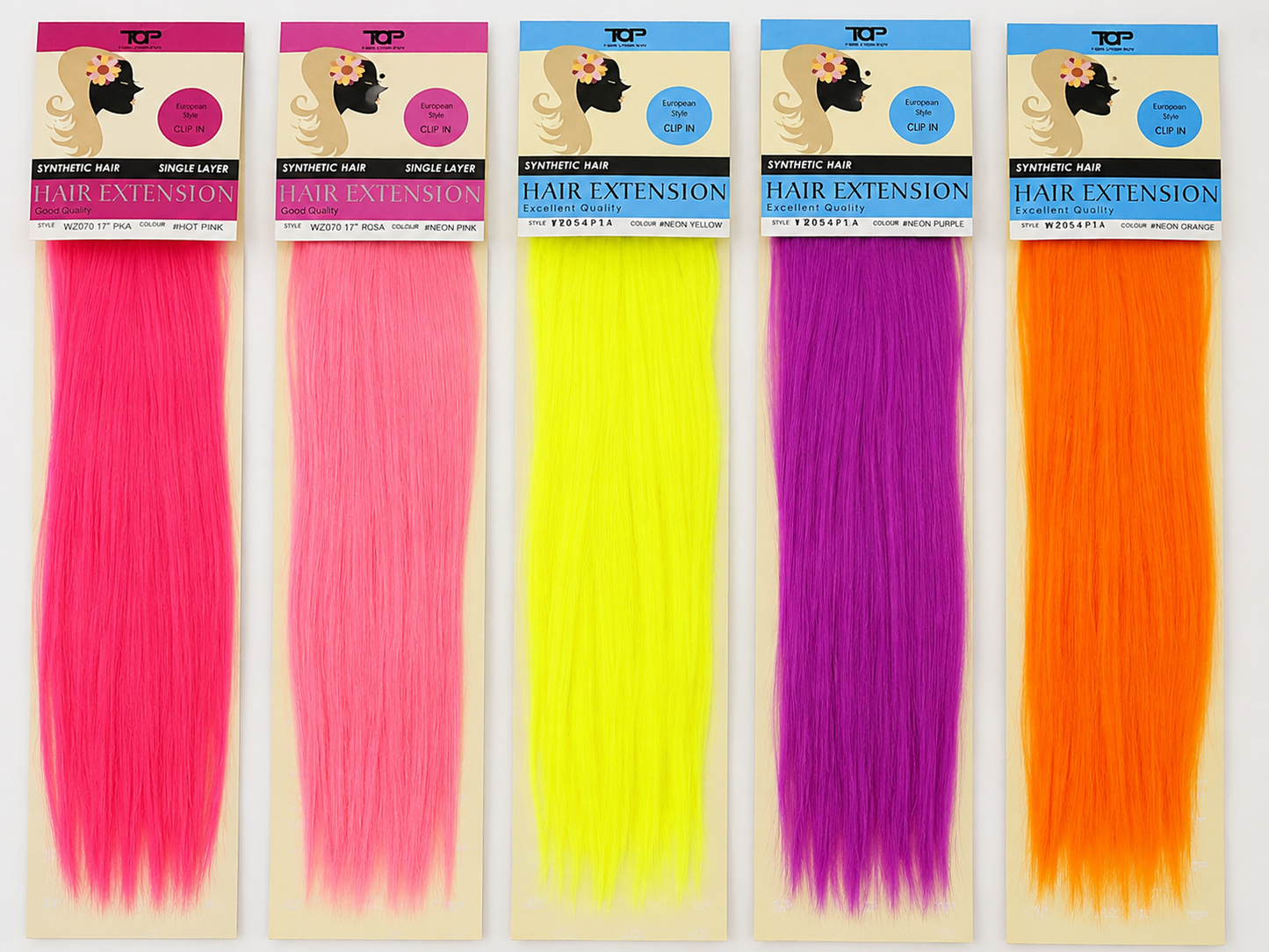 Clip In Neon Haarverlängerung Festival Rave Cosplay Farbwahl