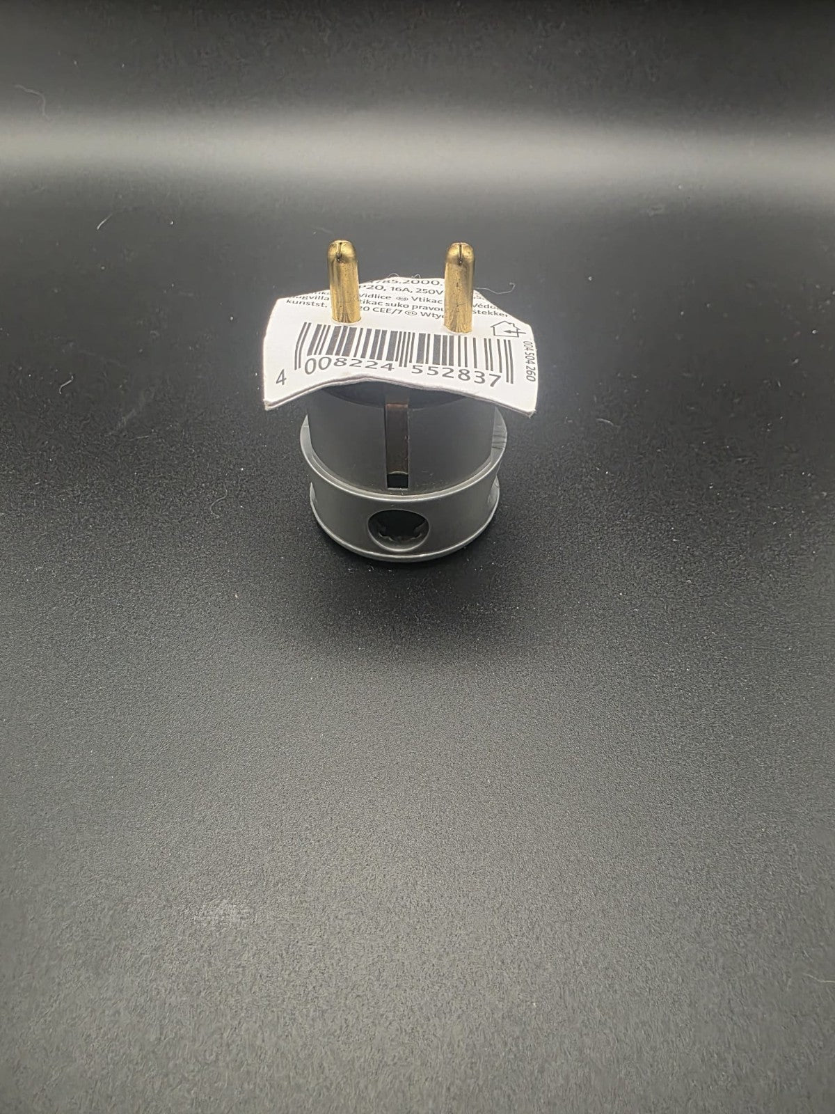 Kopp Schutzkontakt-Stecker grau 16A 250V Schuko Stecker IP20 neu