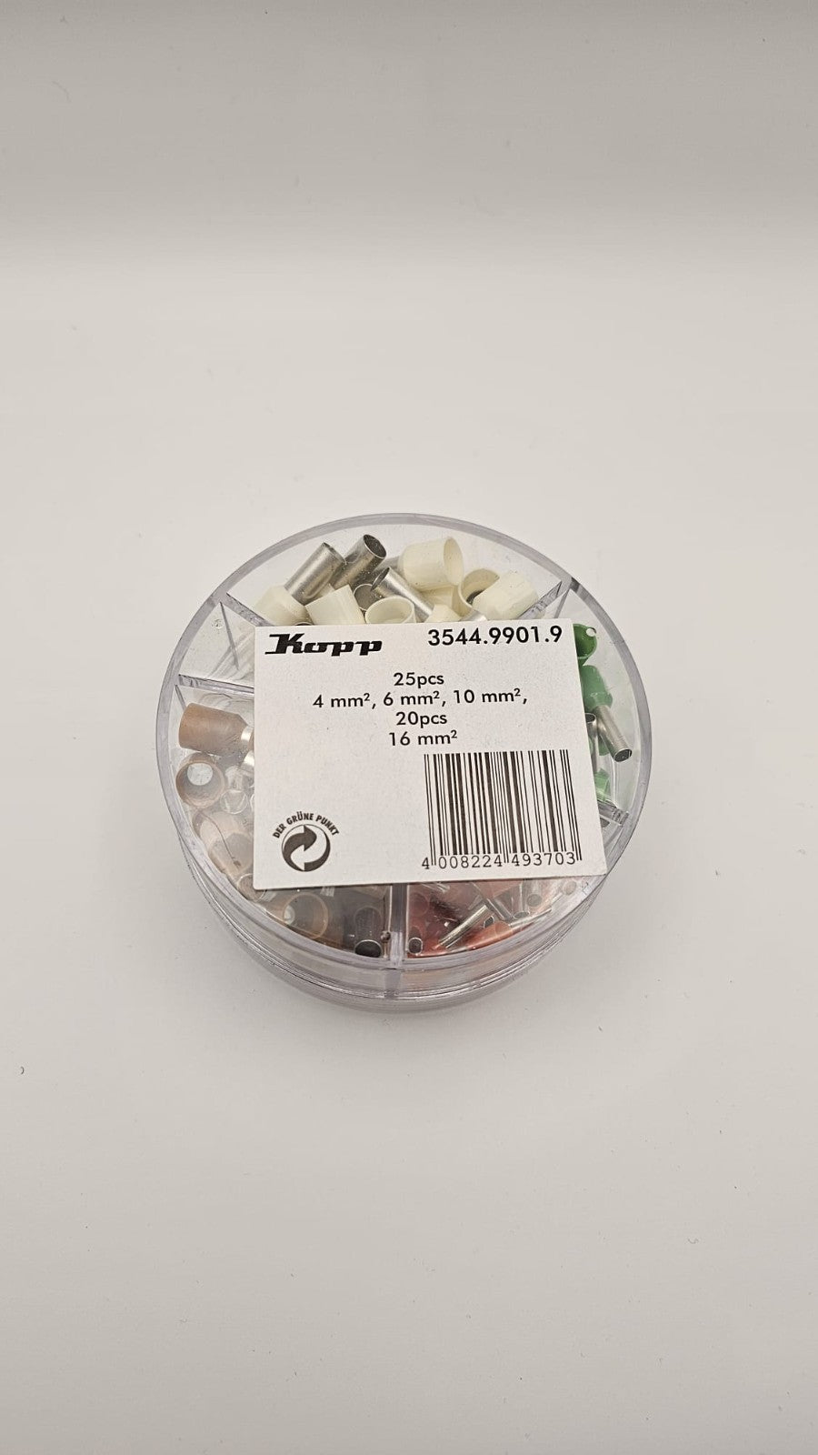 Kopp Aderendhülsen Sortiment Box 4–16 mm² isoliert Kabelendhülsen Set