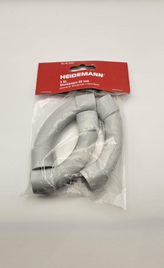 Heidemann Steckbogen 20mm 3 Stück Rohrbogen Elektro Installationsrohr Set