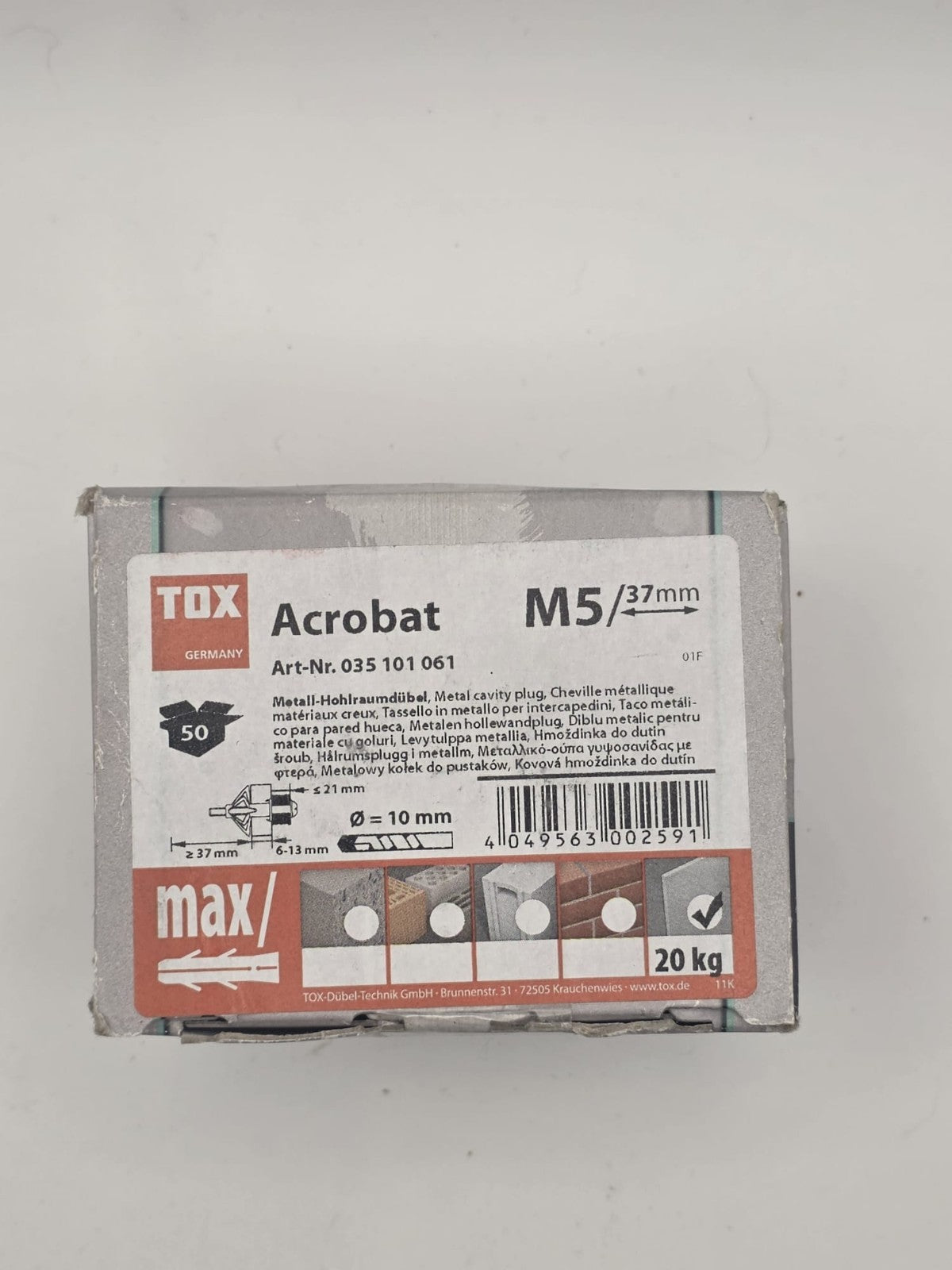 TOX Hohlraumdübel & Spezialbefestigung | Acrobat Spiral Pro Pirat Apollo Look |