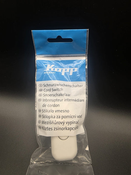 Kopp Schnurzwischenschalter weiß 6A 250V Kabelschalter Zwischenschalter Leitungs