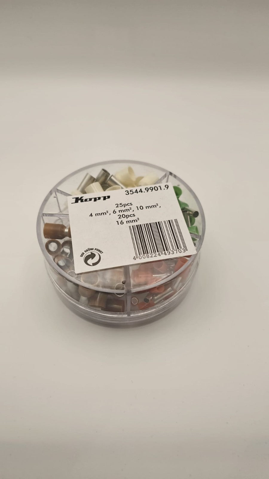 Kopp Aderendhülsen Sortiment Box 4–16 mm² isoliert Kabelendhülsen Set
